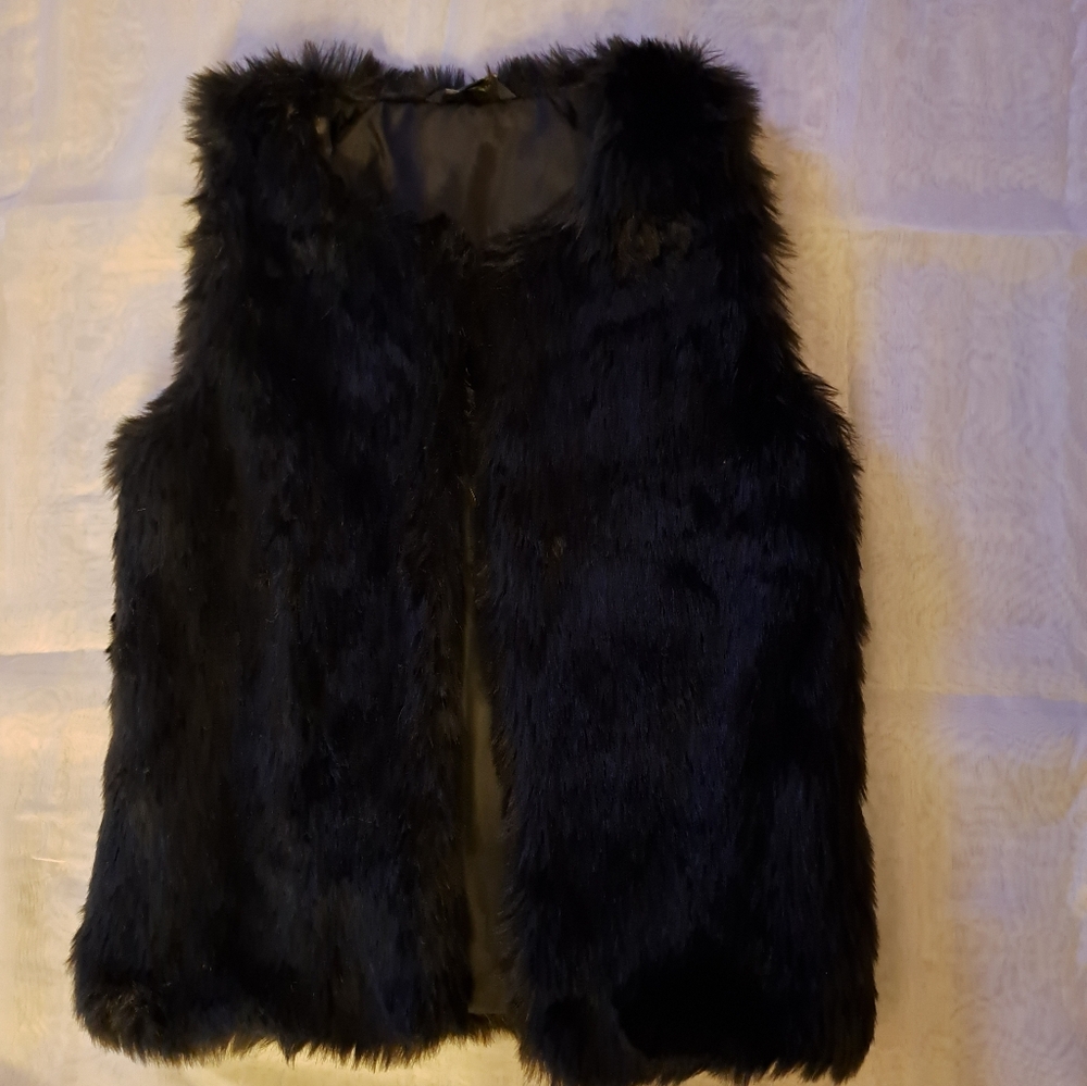 George Dk. Brown Faux Fur Vest